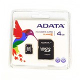 PLYMSD4GADATA- MICRO SD CARD 4GB ADAPTOR SD ADATA CL6