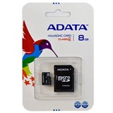 PLYMSD8GCL4- MICRO SD CARD 8GB ADAPTOR SD SDHC ADATA CLAS4