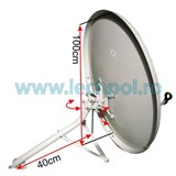 ANT0046- ANTENA SATELIT 100CM CU SISTEM PRINDERE