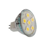 ZAR2033- LED MR11 SOCLU G4 6 LED 12V ALB CALD