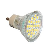 ZAR2011- LED GU10 SMD5050 24LED ALB CALD