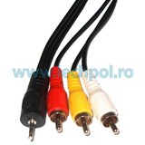 KPO2854-1.5-CABLU JACK 2.5MM 4CONTACTE -3 RCA