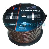 KAB0703B-CABLU PUTERE CU 6GA (7.8MM/13.29MM2) 25M NEGR
