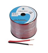 KAB0388- CABLU DIFUZOR CCA 2X0.35MM ROSU/NEGRU 100M