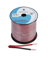 KAB0389- CABLU DIFUZOR CCA 2X0.50MM ROSU/NEGRU 100M