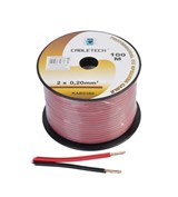 KAB0380-CABLU DIFUZOR CUPRU 2X0.20MM ROSU/NEGRU 100M