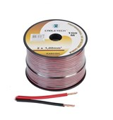 KAB0384-CABLU DIFUZOR CUPRU 2X1.00MM ROSU/NEGRU 100M